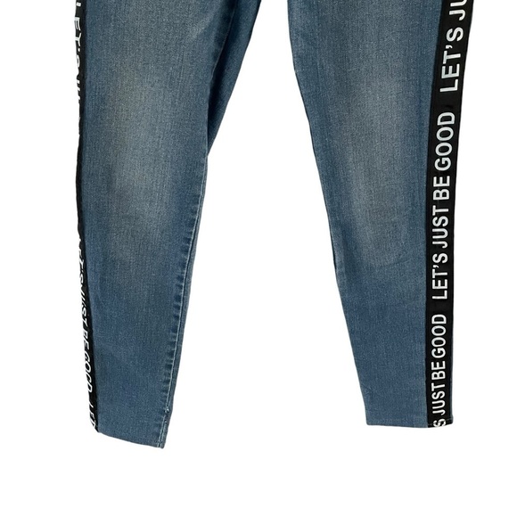 Stradivarius Regular High Waist Jeans Let's just be good Women Size 2 - Picture 4 of 6
